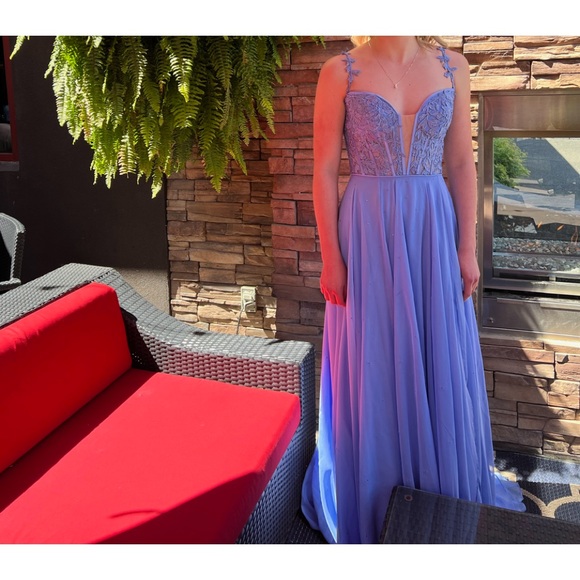 Sherri Hill Grad Dress Size 6 Periwinkle - Picture 6 of 6